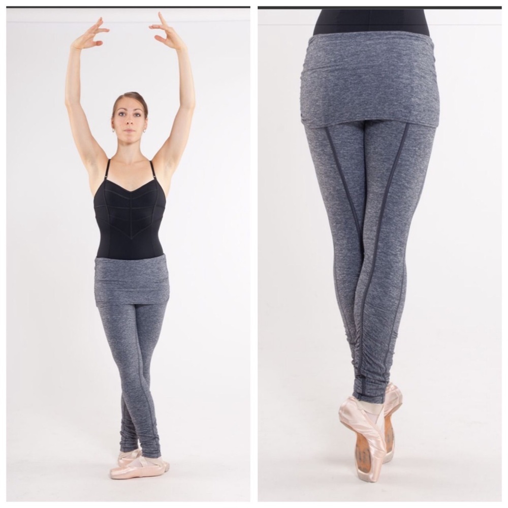 Lululemon Chasse Tight Pants  Skirt Fold Over High Waist Ruched Gathered Legging